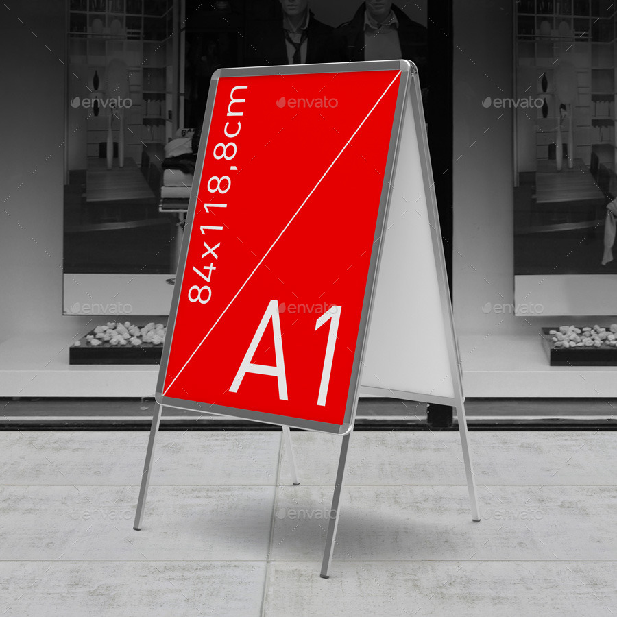 Sign Board Display Mockup by ALSdesignLda GraphicRiver